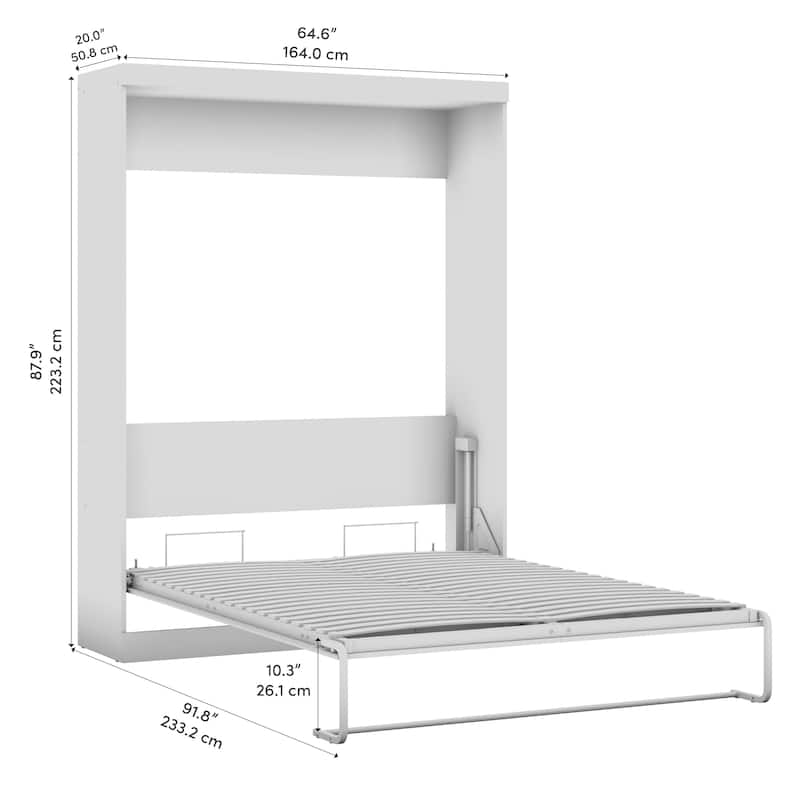 Nebula 65W Queen Murphy Bed, Space-Saving Wall Bed by Bestar