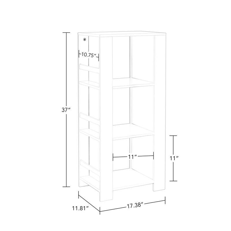 RiverRidge Kids Bookshelf and Toy Organizer Tower with 3 Cubbies and 6 Bookracks for Playroom, Nursery, and Reading Nook