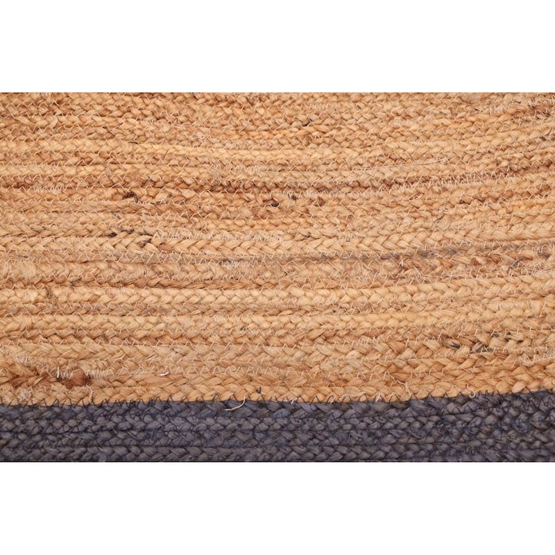 ECARPETGALLERY Braided Weave Palas Denizli Light Brown Jute Rug - 5'4 x 7'4