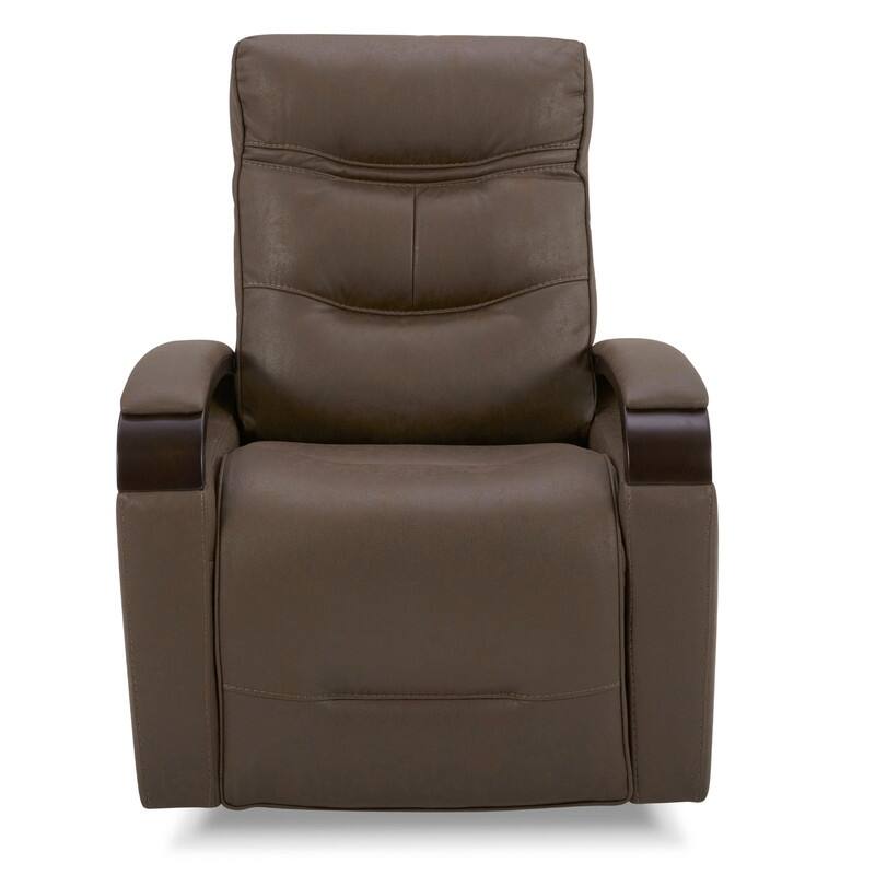 Spruce & Spring Regan Leather Power Recliner Swivel Glider Rocker with Power Headrest