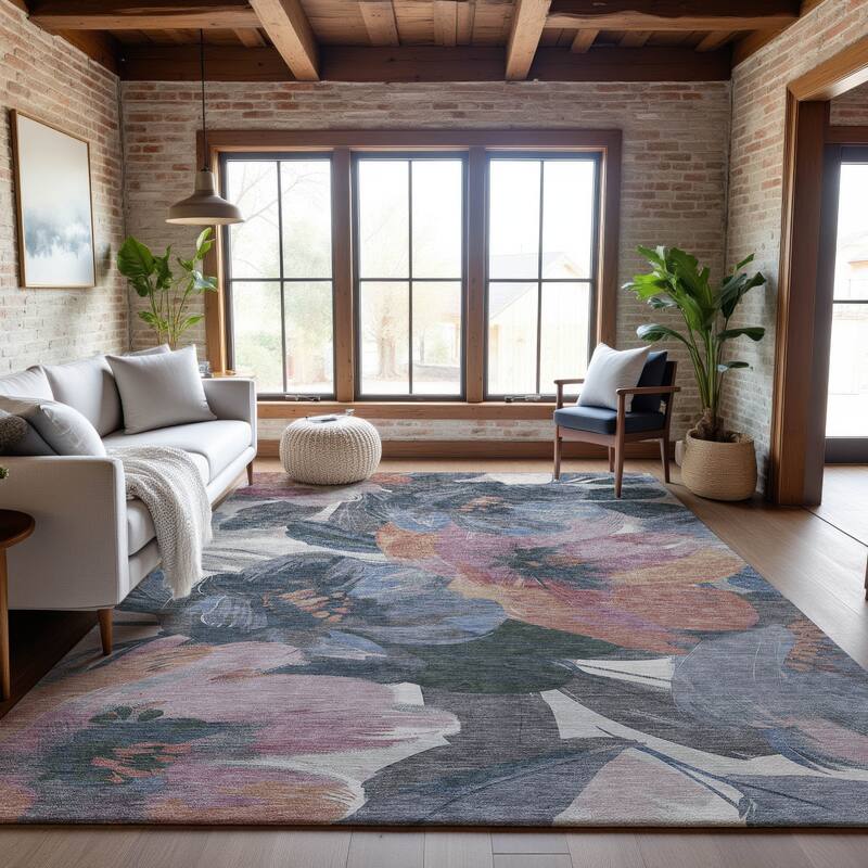 Premium Washable Super Soft Modern Floral Mayfield Rug