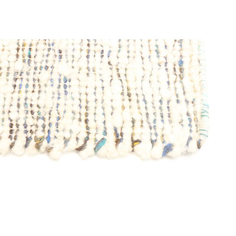 ECARPETGALLERY Braid weave Sienna Cream Wool Rug - 4'11 x 8'0