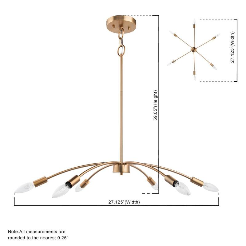 Brio Lighting Nimbus - Gold Chandelier