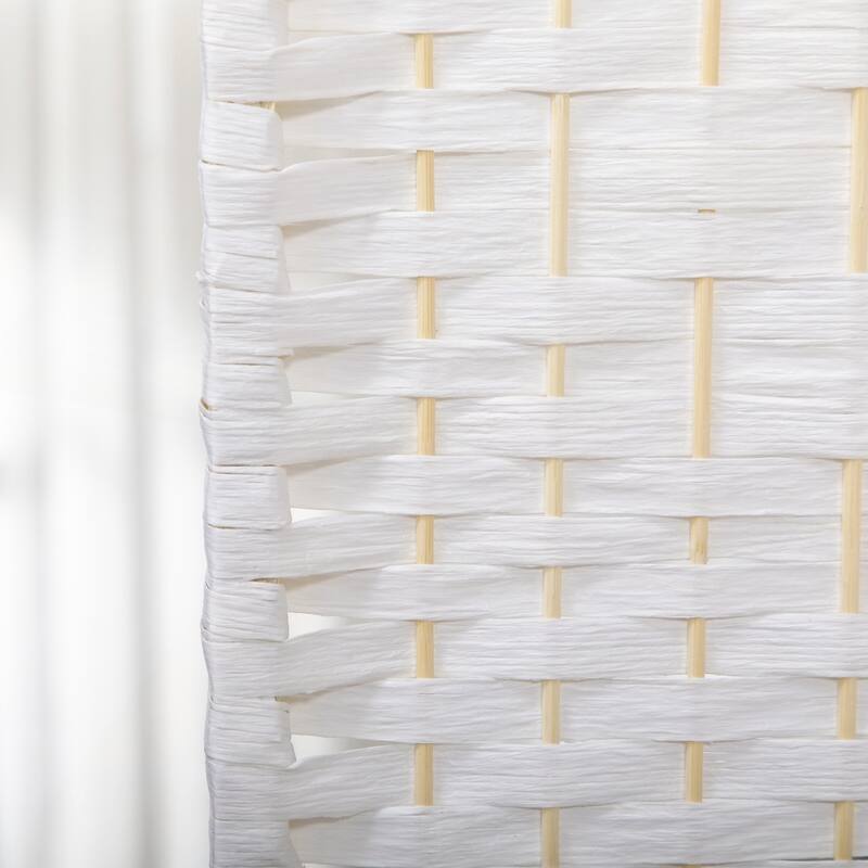 Freestanding Wave Fiber Partition Folding Privacy Screen for Home and Office