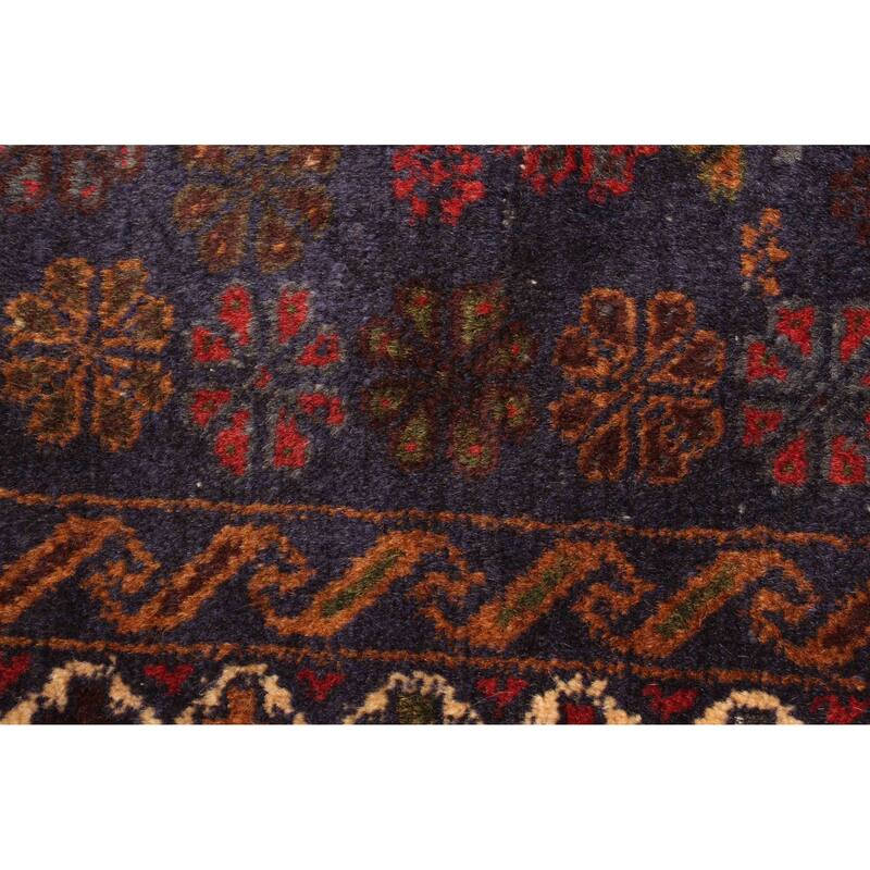 ECARPETGALLERY Hand-knotted Teimani Dark Navy Wool Rug - 2'8 x 3'7