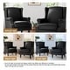 preview thumbnail 23 of 21, 2 Set Modern Vegan Leather Wing Back Armchair