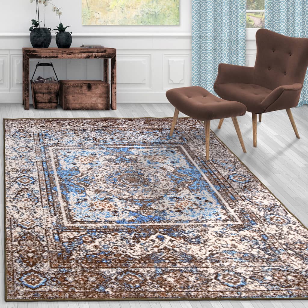 Superior Altamira Printed Non-Slip Indoor Area Rug