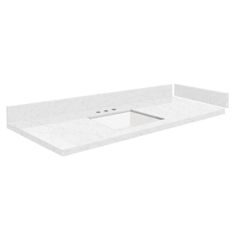 Transolid VT54.75x22-1KU-8 Silestone 55" Quartz Vanity Top with