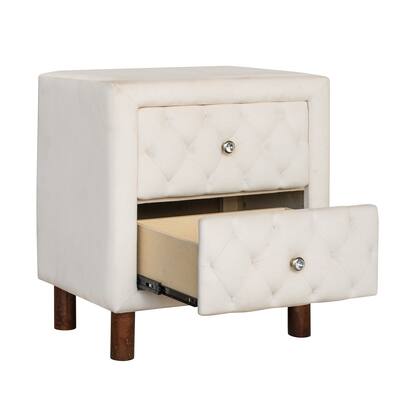 Upholstered Wooden Nightstand