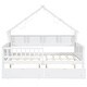 preview thumbnail 17 of 16, Wood Full Size House Platform Beds with LED, Storage Shelves, Drawers and Guardrail, Natural