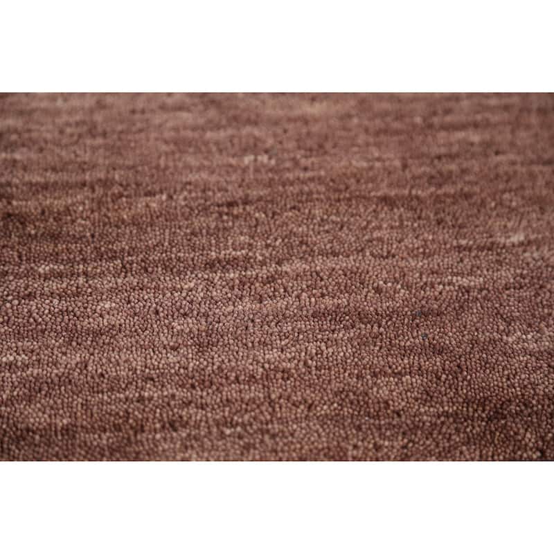 Animals Brown Gabbeh Indian Area Rug Handmade Wool Carpet - 5'2" x 7'8"