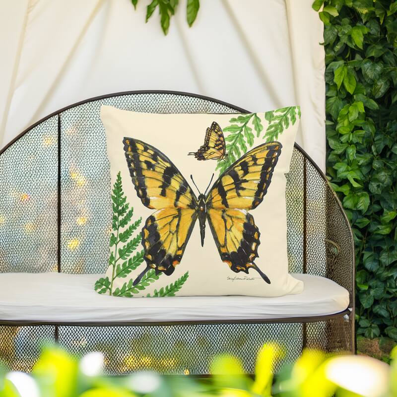 Magnolia Casual Outdoor Pillow Beautiful Butterfly 18x18