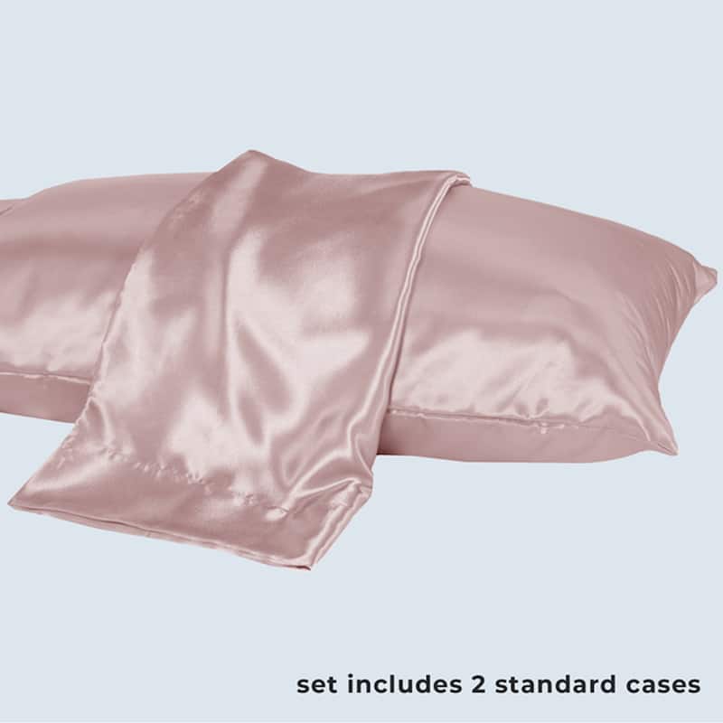 Great Bay Home 2-Pack Sateen Silk Pillowcase
