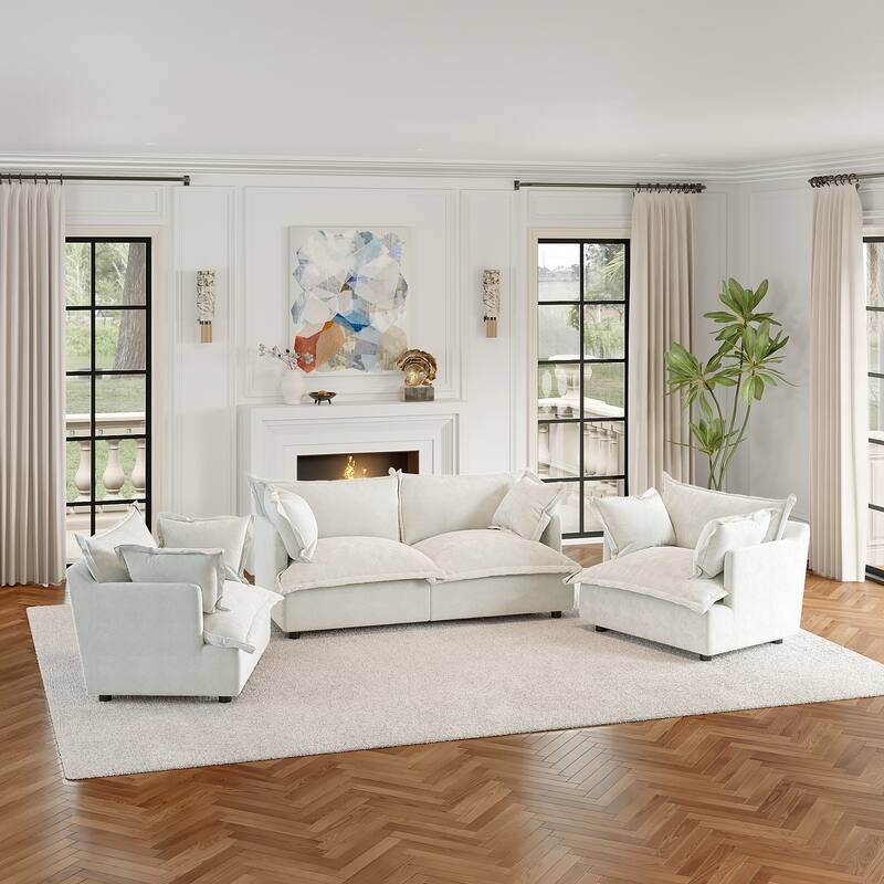 Cloud Chenille Upholstered Modular Sectional Sofa