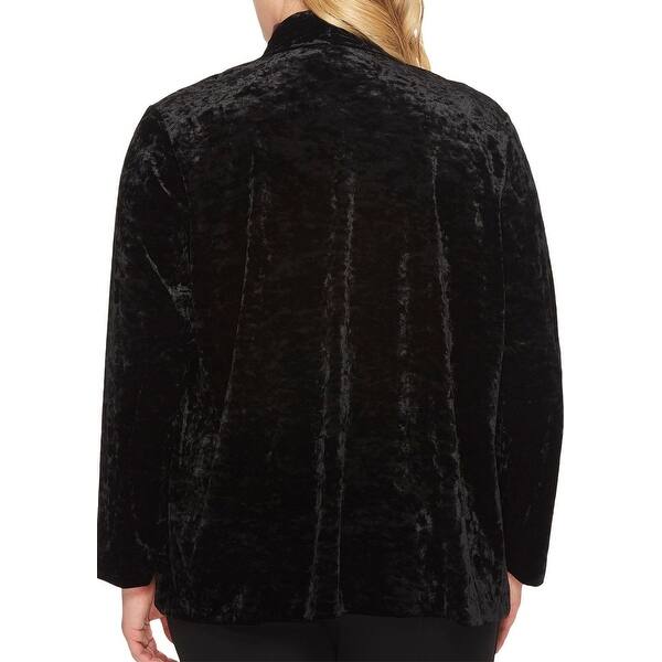 Shop Vince Camuto New Black Women S Size 2x Plus Velvet Drape Open
