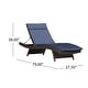 preview thumbnail 21 of 187, Salem Outdoor Wicker Adjustable Chaise Lounge with Cushion by Christopher Knight Home