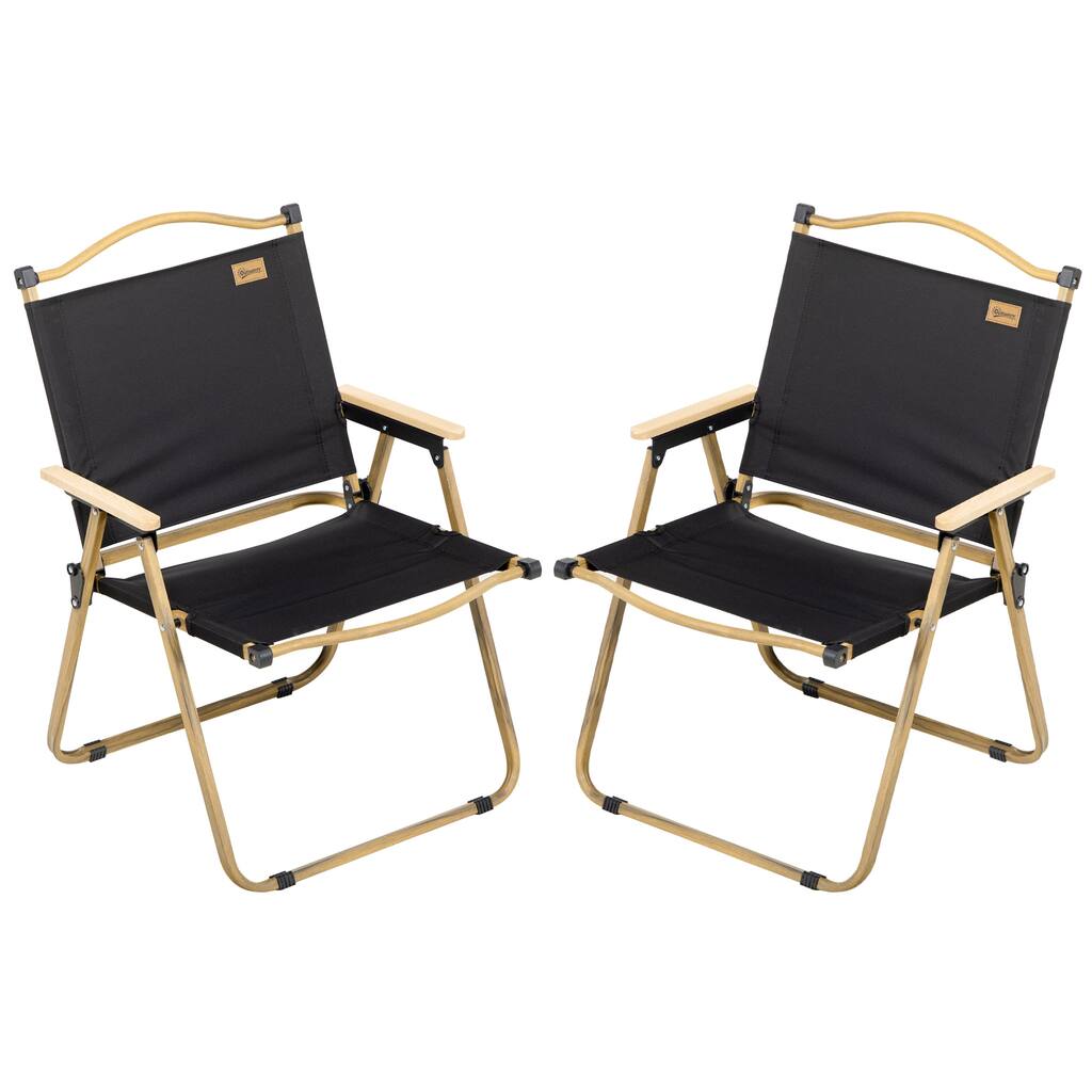 2 Pack Folding Camping Chair, Lightweight & Portable Beach Chairs Armchairs, for Festivals, Picnic and Hiking