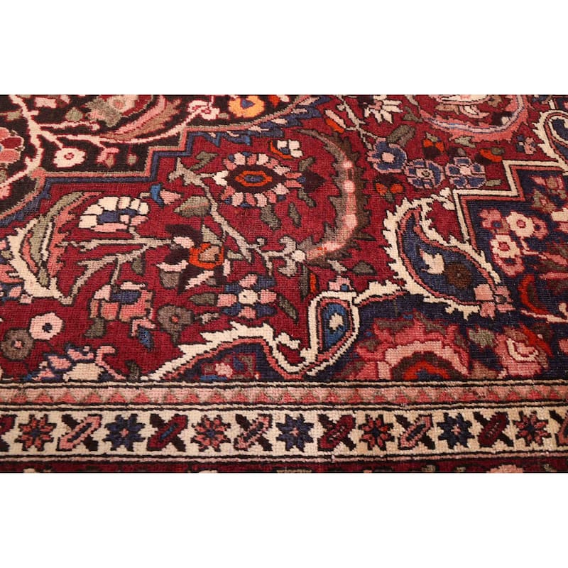 ECARPETGALLERY Hand-knotted Kayseri Dark Red Wool Rug - 6'8 x 9'11