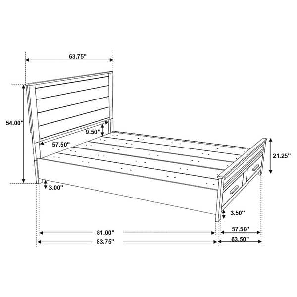 dimension image slide 1 of 6, Woodmont Farmhouse Storage Bed Rustic Golden Brown