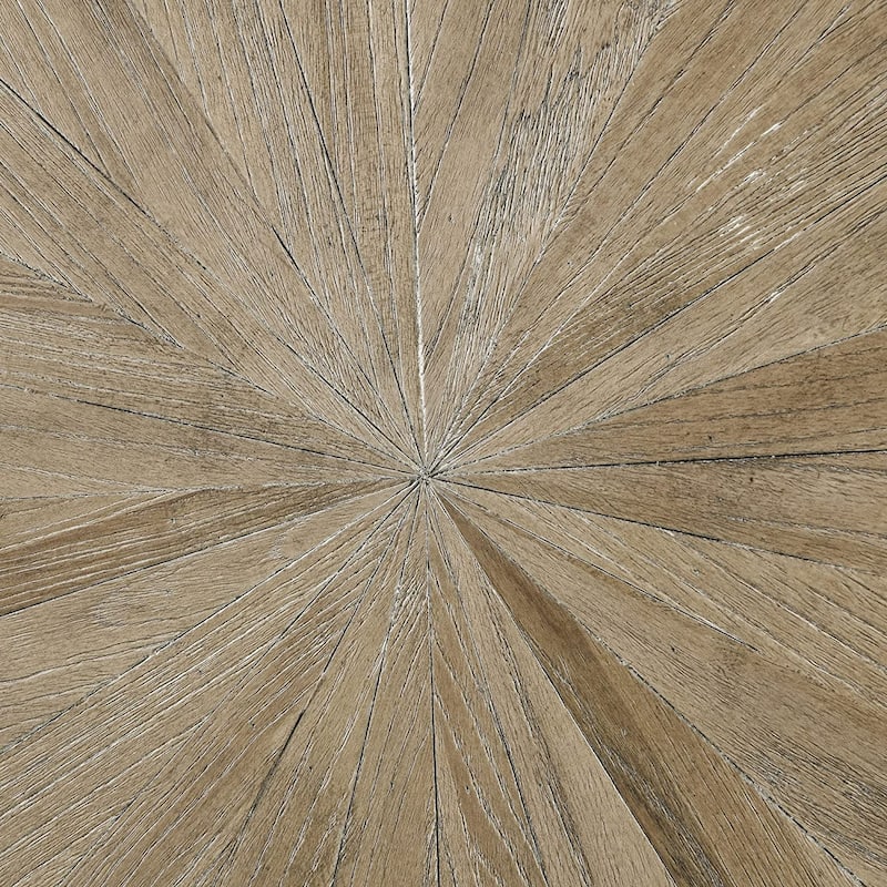 Round Coffee Table with Solid Wood Storage Circle Center Table
