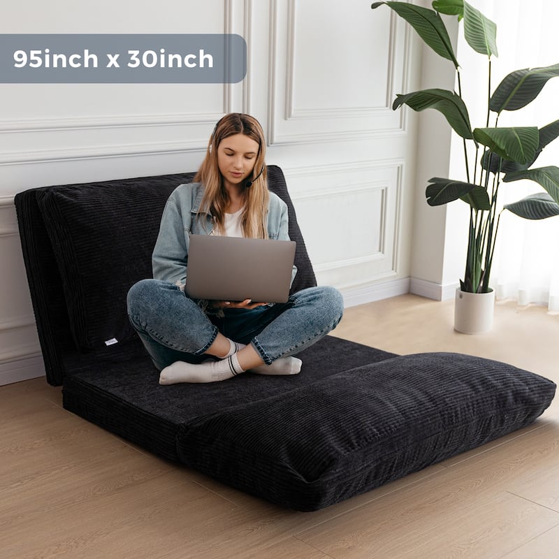 Corduroy Bean Bag Folding Sofa Bed