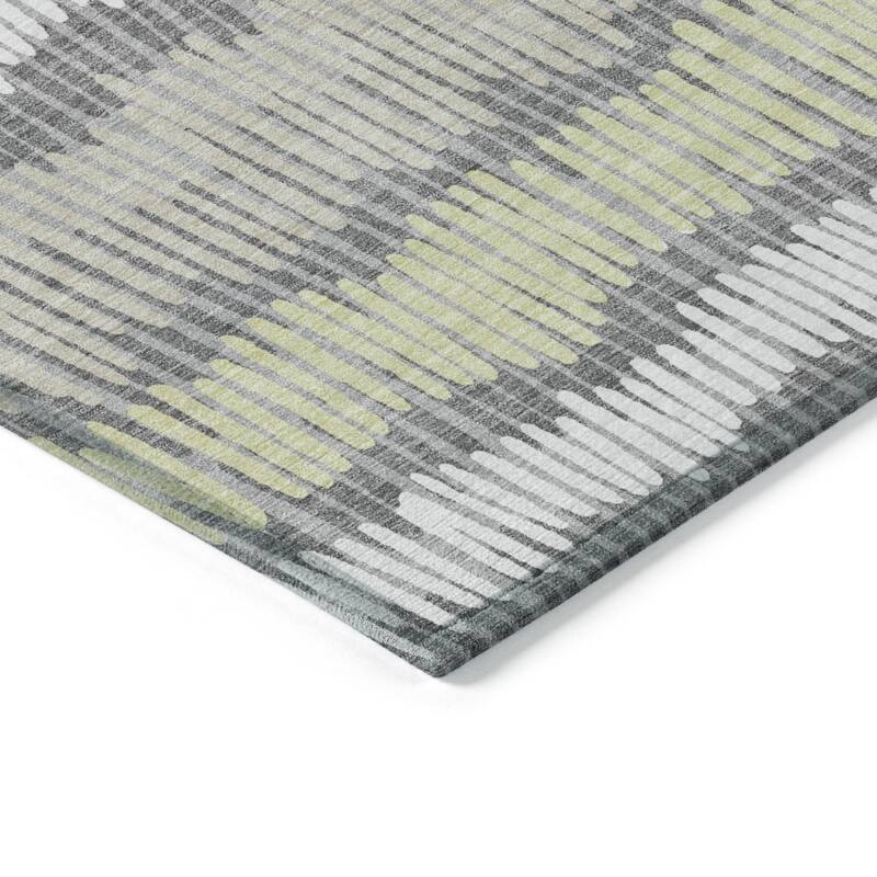 HomeRoots Striped Transitional Rectangle Outdoor Rug
