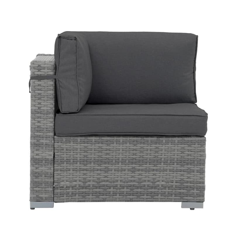 4-Piece Patio Sectional Sofa Wicker Furniture Set Outdoor daybed With Water resistant cushion
