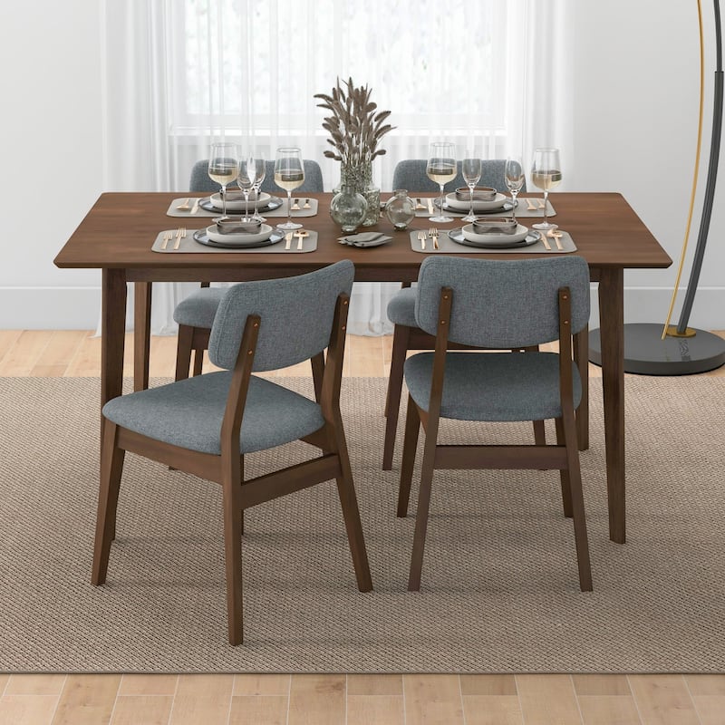 GDFStudio - Carlos Modern Solid Wood 60" Dining Table with Beveled Edges