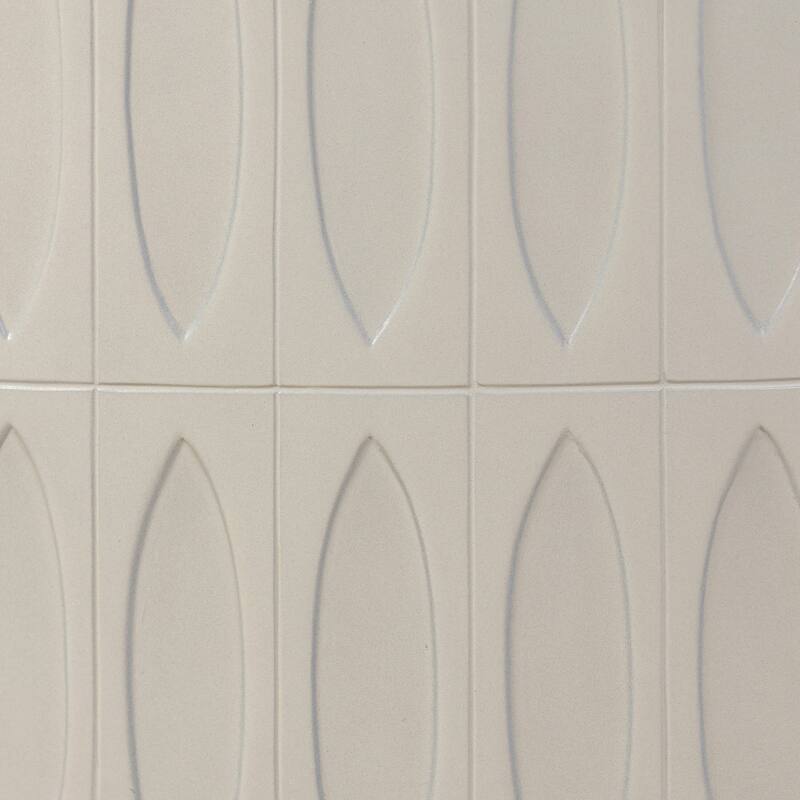 Boulder Drum Coffee Table-White Concrete - 42W x 42D x 16H