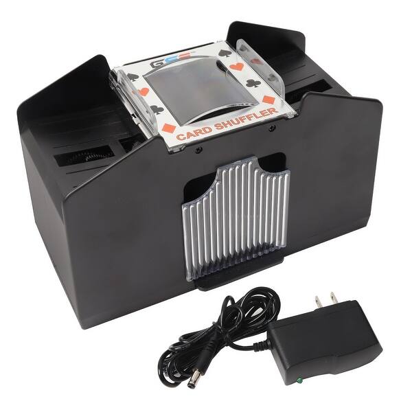 card shuffler that works with sleeves Playing Automatic Pro  Karrello better card grip GSE 6-Deck Automatic Card Shuffler