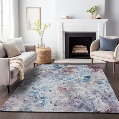 Premium Washable Super Soft Modern Floral Mayfield Rug