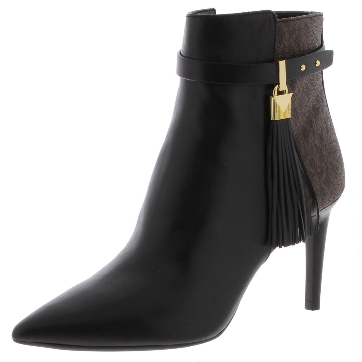winslow leather and logo ankle boot
