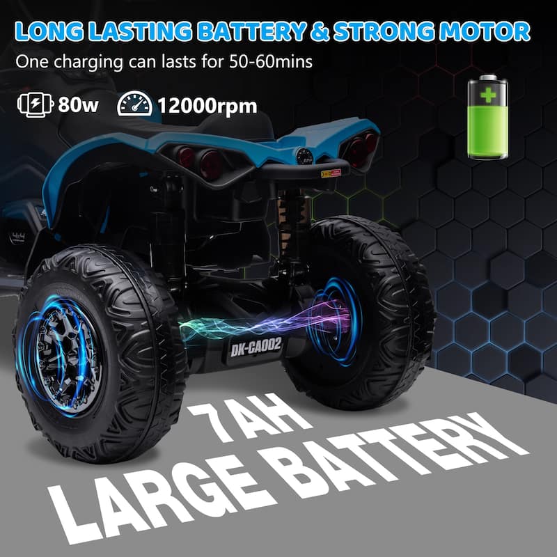 Kids ATV 4 Wheeler, 12V Ride On Toys Car for Best Kids Gift, Green