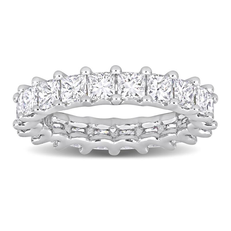 Miadora 4 1/7ct TDW Princess Cut Diamond Eternity Ring in Platinum