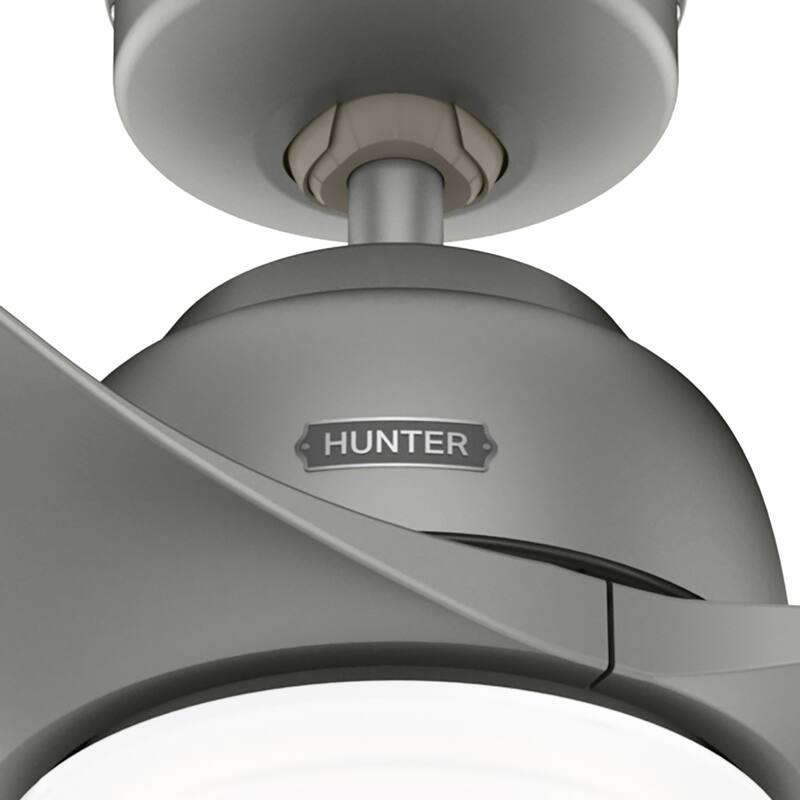Hunter 52" Gallegos Outdoor Ceiling Fan with LED Light Kit and Wall Control, Damp-Rated