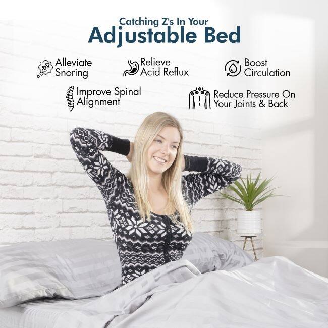 Renanim Adjustable Queen Bed Frame with Hybrid Mattress, Dual Massage, USB Ports, App, Remote
