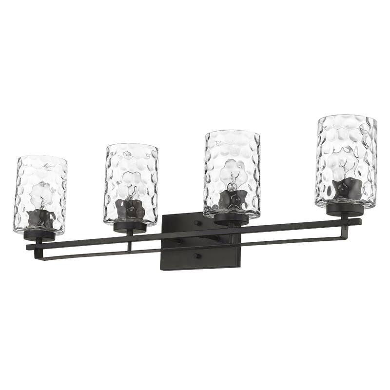 120 Voltage Transitional Flush Mount Vanity Light with Clear Glass Shade and Dimmable Hardwired Fixture