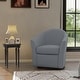 preview thumbnail 86 of 92, Modern Upholstered Swivel Barrel Chair Living Room Accent Chair LIGHT GRAY