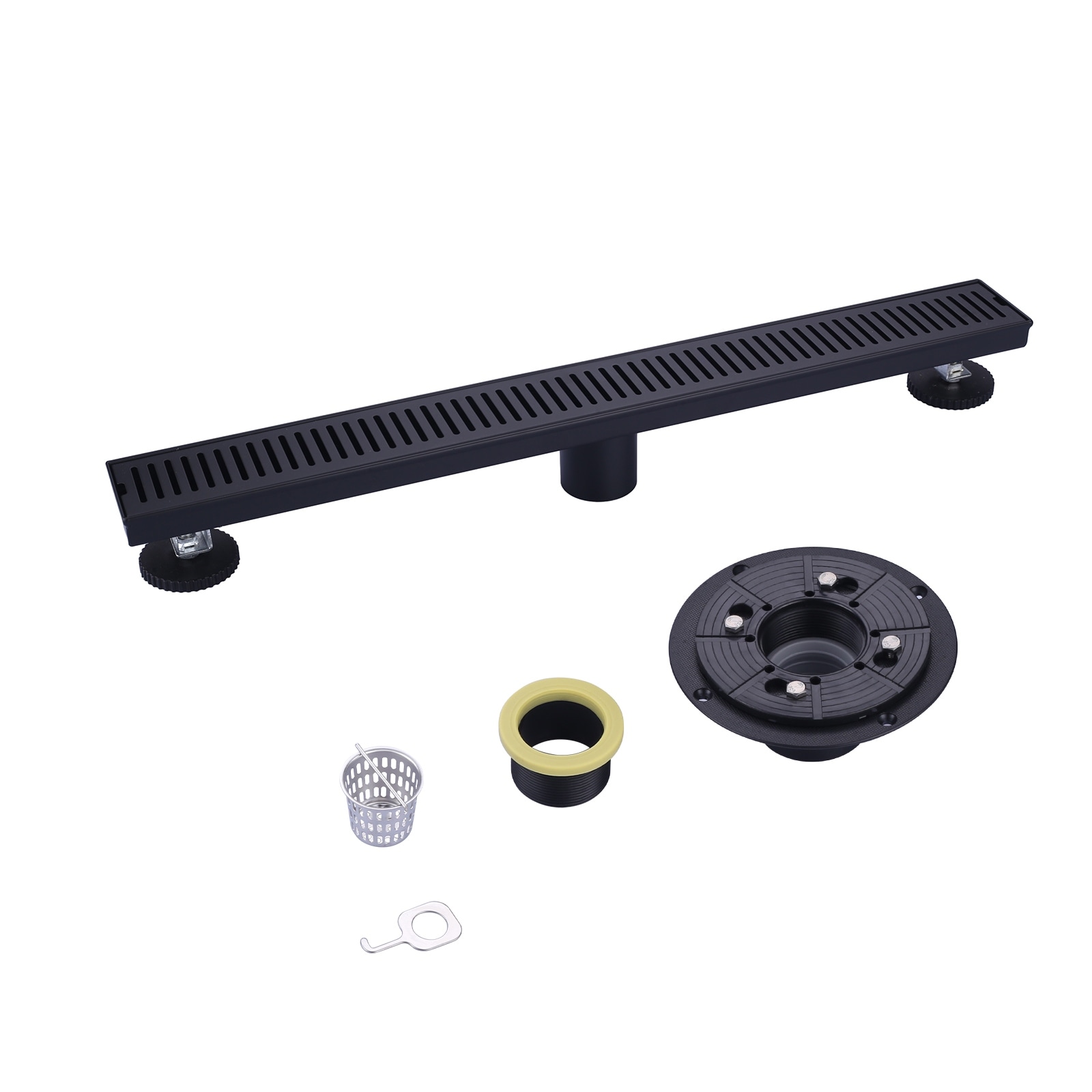 WOWOW Stainless Steel Linear Shower Drain with Removable Cover Grate