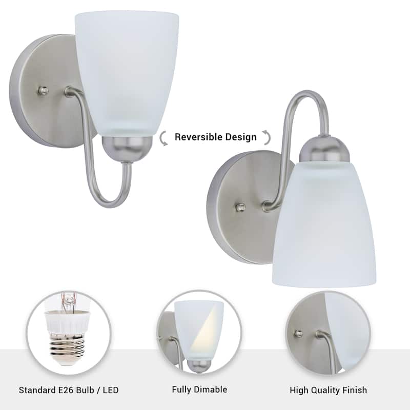 Brio Lighting Nell- 1 Light Dimmable Bathroom Vanity Light