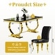 preview thumbnail 43 of 69, Luxurious Dining Room Table Set with Buttons Tufted Velvet Dining Chairs Table with 4 Chairs - Black and Gold