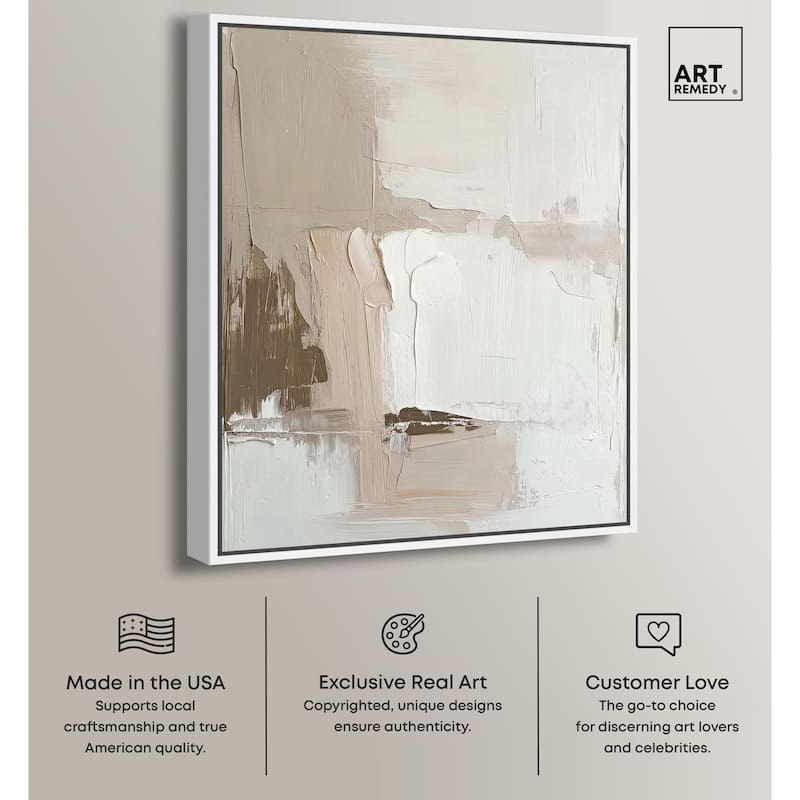 Pale Textured Silence I Canvas by Art Remedy