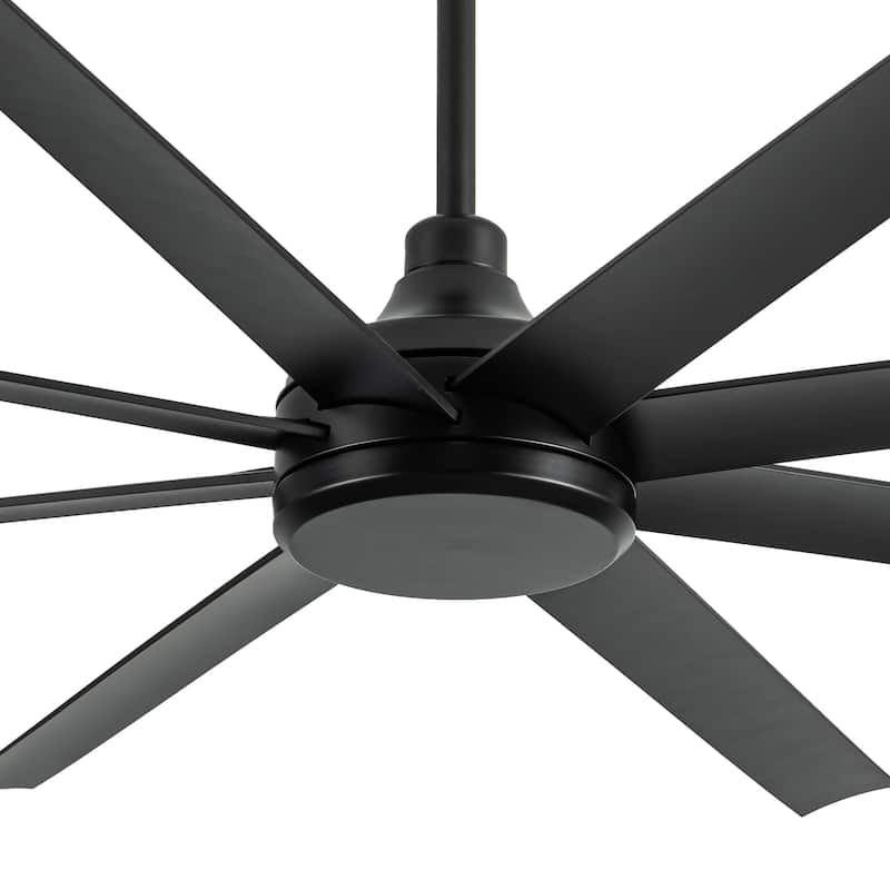 72-In Black/White Ceiling Fan with Remote without Light(8-Blade)