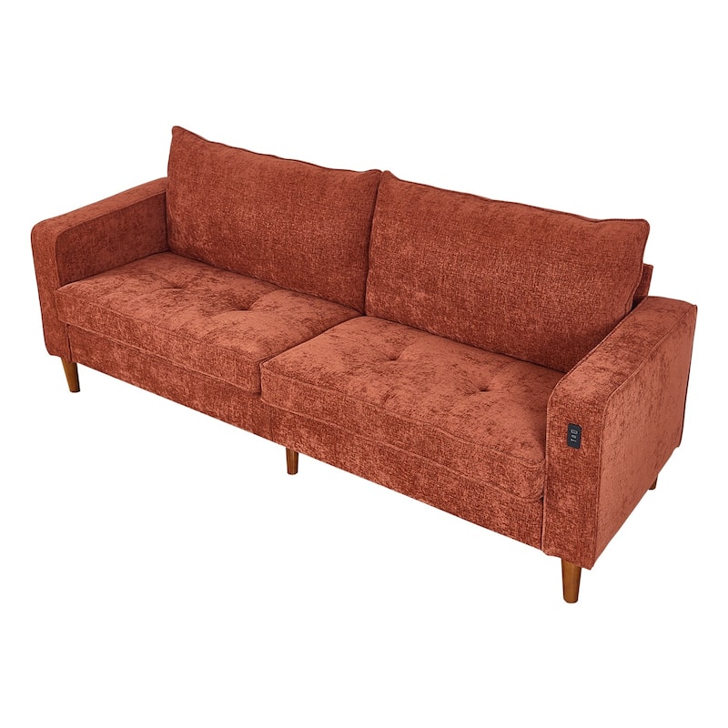 82.7" Sofas for Living Room, Comfy Love Seat Couches, Corduroy Loveseat Sofa,, Easy Assembly with USB
