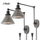 preview thumbnail 22 of 22, Malryn Set of 2 Modern Adjustable Swing Arm Lights Plug-in/Hardwired Wall Sconces