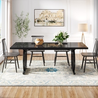 Dining Table for 4-6 People, 63-Inch Large Dining Room Table - Bed Bath ...