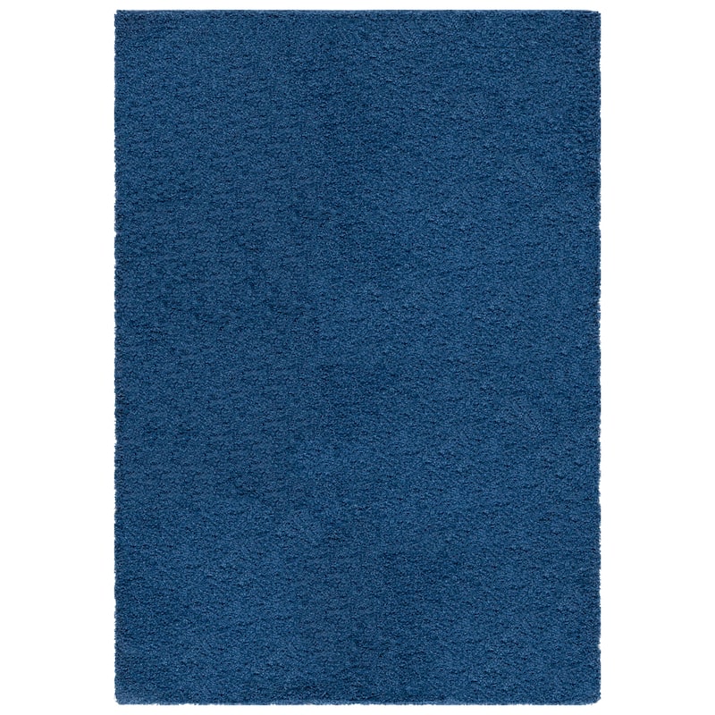 SAFAVIEH Laguna Shag Verdiana Solid Color 2-inch Thick Rug. - 4' x 6' - Blue - Rectangle