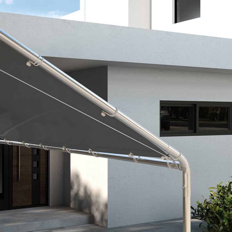 Outsunny 9.6' x 19.5' Carport Replacement Top Canopy Cover, UV Resistant and Water Resistant Car Port Portable Garage Tent Cover