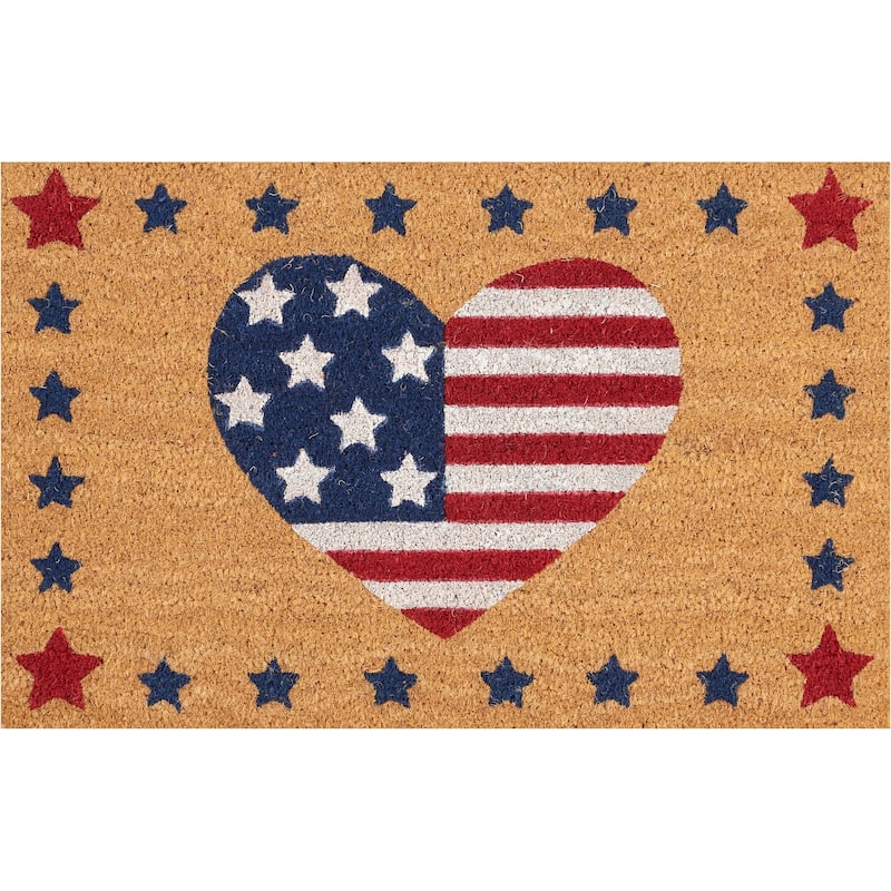 Nourison Casa Bella Indoor/outdoor Blue Doormat - 1'6"X2'4" - 1'6"X2'4" - Red/White/Blue