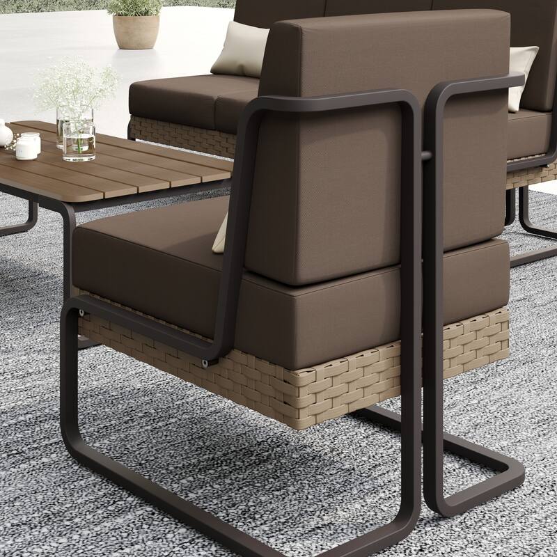 Corvus Akrotiri 4-piece Outdoor Wicker Conversation Set